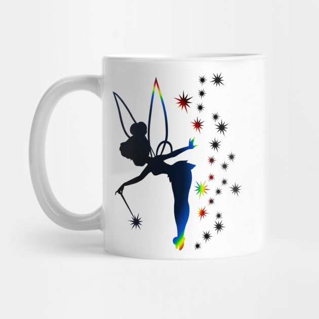 Rainbow Tinkerbell Sillhouette by ijsw